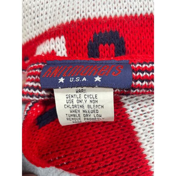 Knitmakers USA Patriotic Red White & Blue Stripes Knit Scarf - Picture 2 of 10